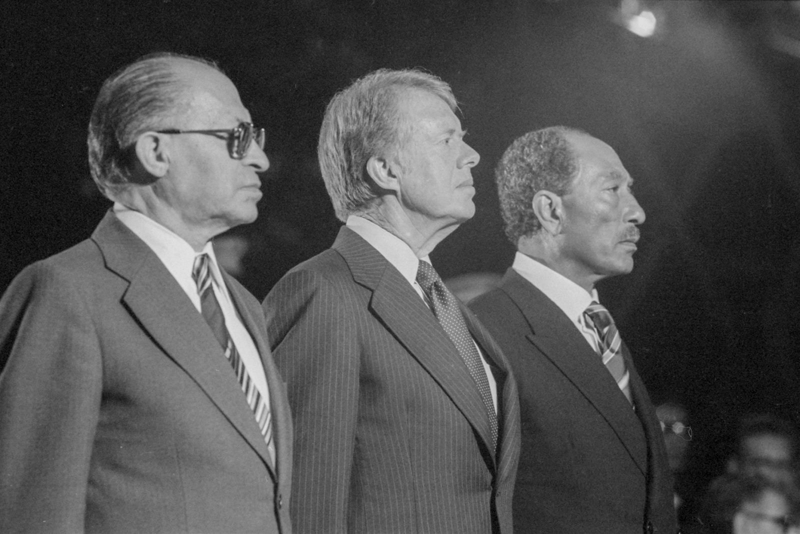 Menachem Begin, Jimmy Carter and Anwar Sadat at Camp David in 1978.