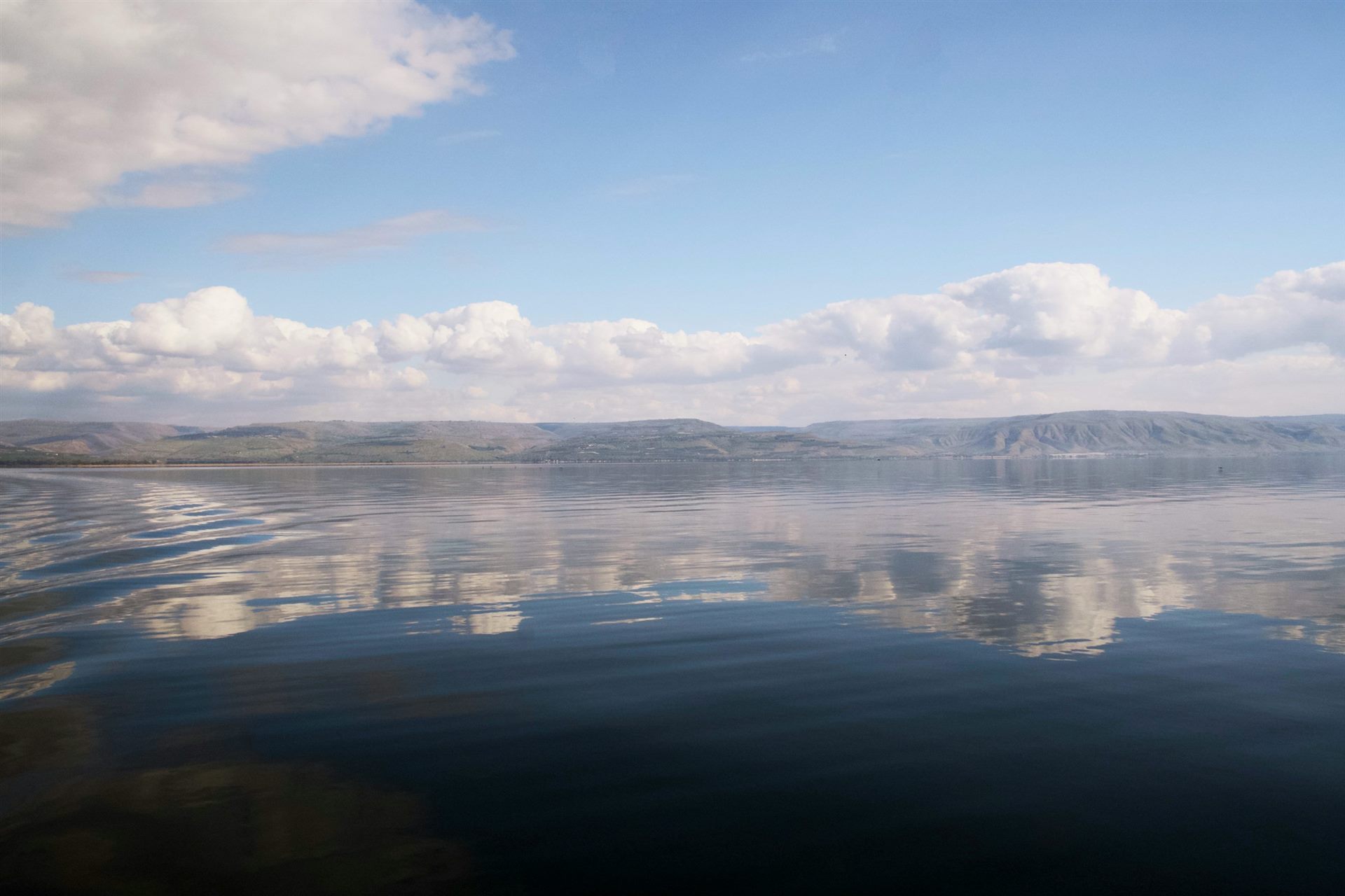The green hills above the Sea of Galilee in northern Israel.